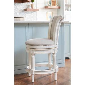 New Ridge Home Goods Chapman Counter-Height Barstool - White alternate view
