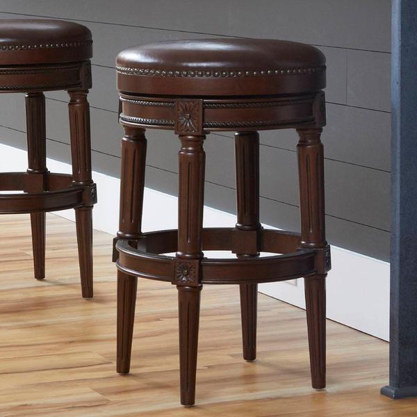 New Ridge Home Goods Chapman Bar-Height Barstool - Walnut alternate view