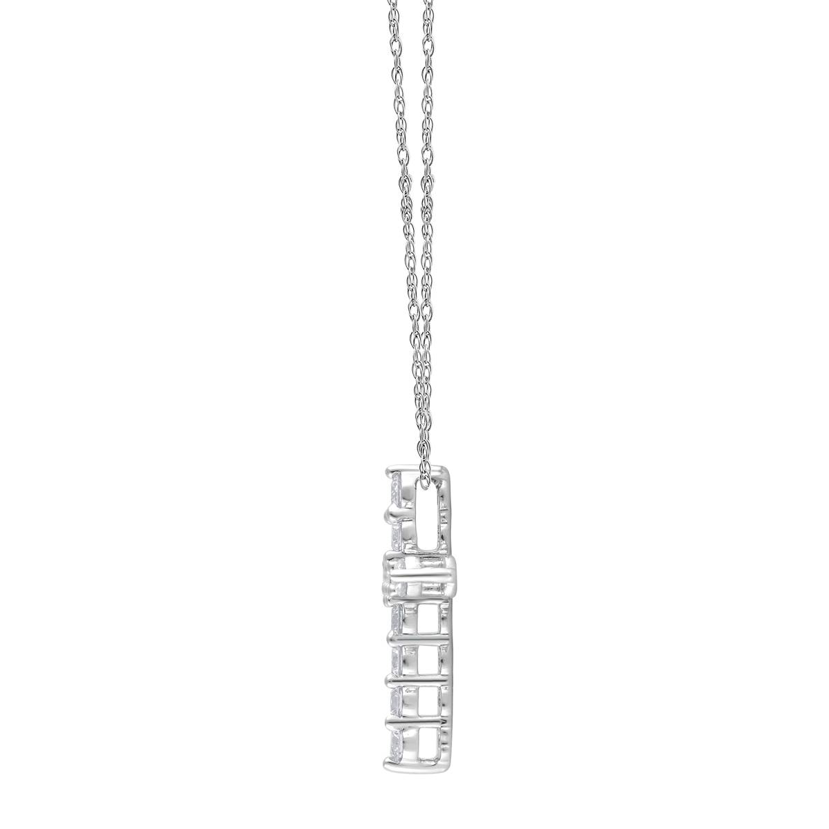 Nova Star(R) Sterling Silver Lab Grown Diamond Cross Pendant