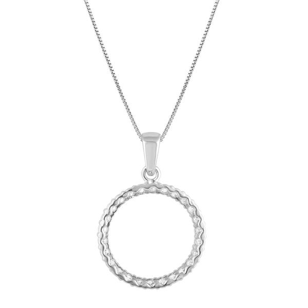 Nova Star(R) Sterling Silver Lab Grown Diamond Circular Pendant alternate view