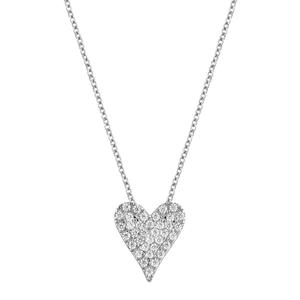 Nova Star(R) 1/4kt. Silver Heart Shape Pendant Necklace