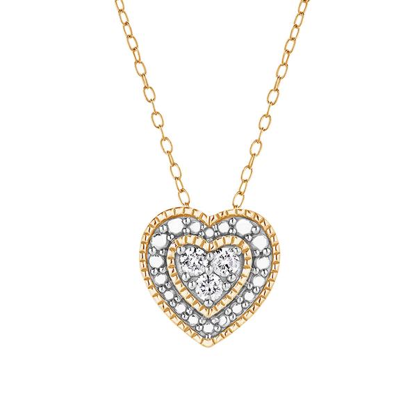 Nova Star(R) 1/10ctw. Lab-Grown Diamond Heart Pendant