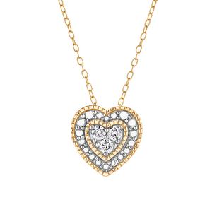 Nova Star(R) 1/10ctw. Lab-Grown Diamond Heart Pendant