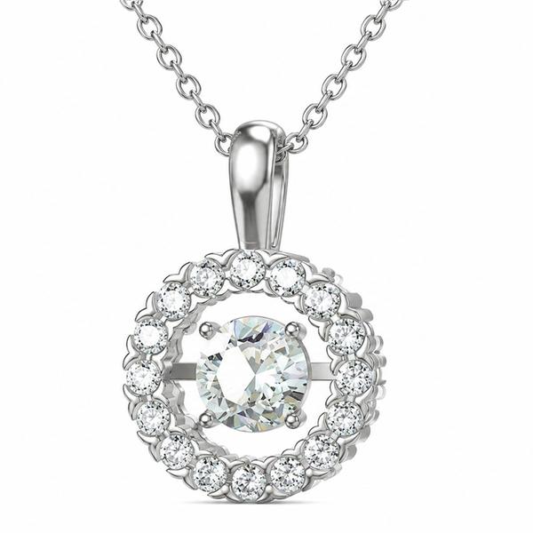 Sterling Silver Lab Grown Diamond Circle of Life Pendant