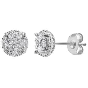 Nova Star(R) Sterling Silver Lab Grown Diamond Stud Earrings alternate view