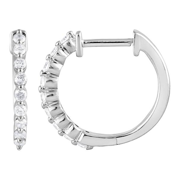 Nova Star(R) Sterling Silver Lab Grown Diamond Hoop Earrings
