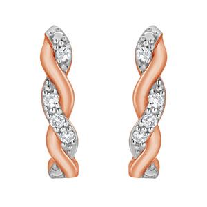 Nova Star(R) 1/10ctw. Lab-Grown Diamond Half Hoop Earrings alternate view