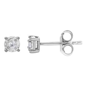 Nova Star(R) Sterling Silver 1/10ctw. Lab Diamond Stud Earrings