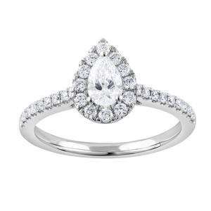 Nova Star(R) 1ctw. Lab Grown Diamond White Gold Engagement Ring