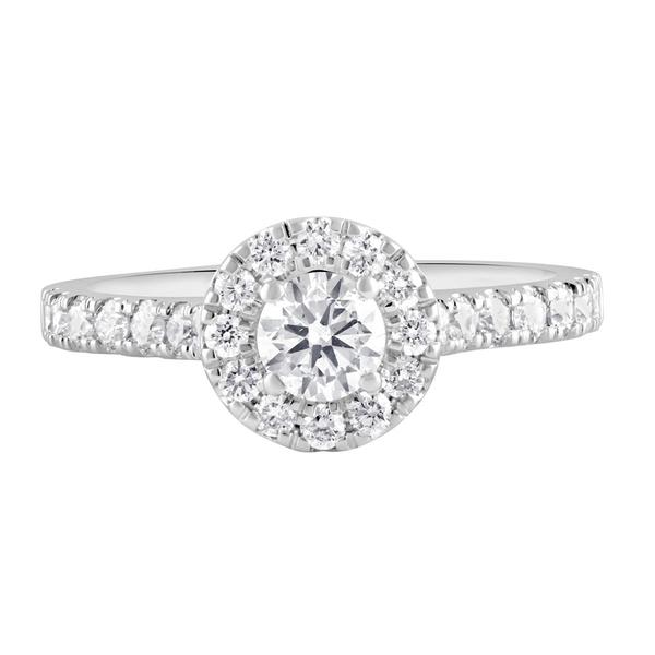 Nova Star(R) 5/8ctw. Lab-Grown Halo Diamond Engagement Ring