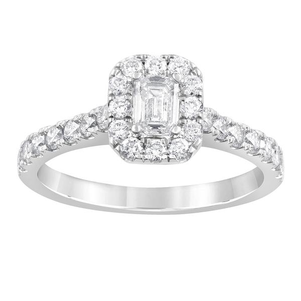 Nova Star(R) 14kt White Gold Lab Grown Diamond Emerald Cut Ring