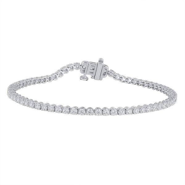 Sterling Silver Lab Grown Diamond Tennis Bracelet