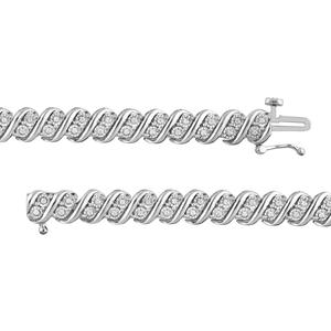 Diamond Classics(tm) 1/4ctw. Diamond Sterling Silver Tennis Bracelet alternate view