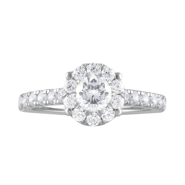 Nova Star(R) White Gold Lab Grown Diamond Halo Engagement Ring alternate view