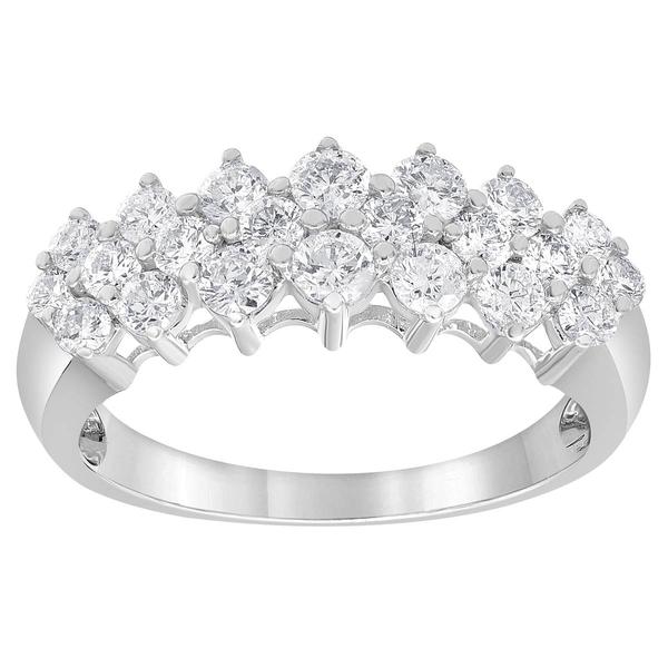 Nova Star(R) White Gold Multi Row Lab Grown Diamond Ring