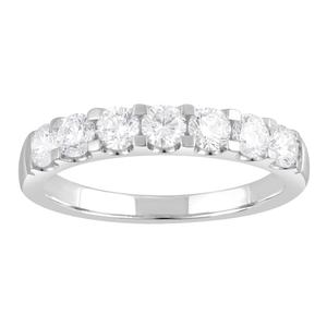 Nova Star(R) White Gold Lab Grown Diamond 7 Stone Anniversary Ring