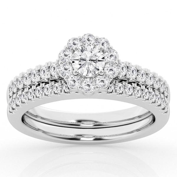 Nova Star(R) 1ctw. Lab Grown Diamond Round Bridal Set Ring alternate view