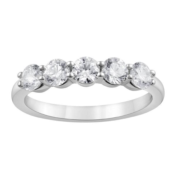 Nova Star(R) White Gold 5 Stone Lab Grown Diamond Anniversary Ring