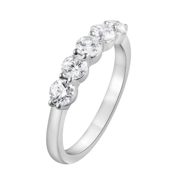 Nova Star(R) White Gold 5 Stone Lab Grown Diamond Anniversary Ring alternate view