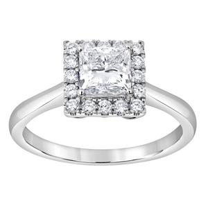 Nova Star(R) White Gold & 1 1/6ctw. Lab Grown Diamond Square Ring