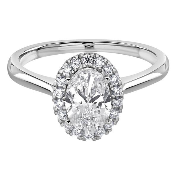 Nova Star(R) White Gold & 1 1/10ctw. Lab Grown Diamond Oval Ring alternate view