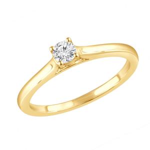 Nova Star(R) Yellow Gold 1/4ctw. Lab Grown Diamond Engagement Ring alternate view
