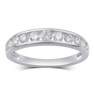 Nova Star(R) Sterling Silver 1ctw. Lab Grown Diamond Wedding Band