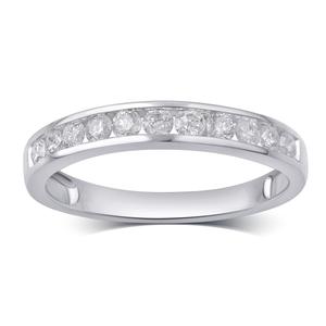 Nova Star(R) Sterling Silver 3/4ctw. Lab Grown Diamond Band Ring