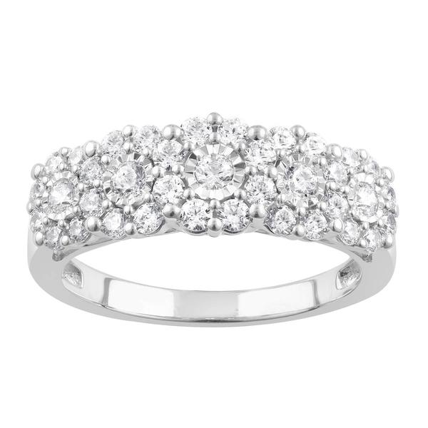Nova Star(R) White Gold Lab Grown Diamond Engagement Ring