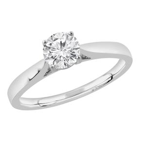 Nova Star(R) Sterling Silver Lab Grown Diamond Solitaire Ring alternate view
