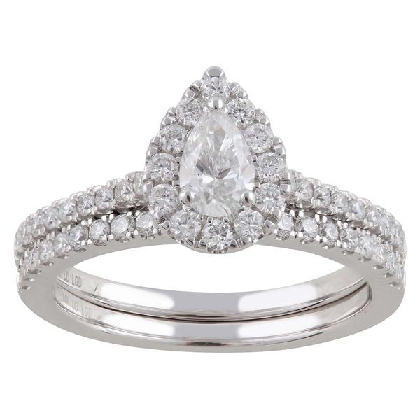 Nova Star(R) 14kt. White Gold 1ctw. Lab Grown Diamond Pear Ring