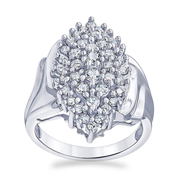 Nova Star(R) Sterling Silver 1ctw. Lab Grown Diamond Statement Ring