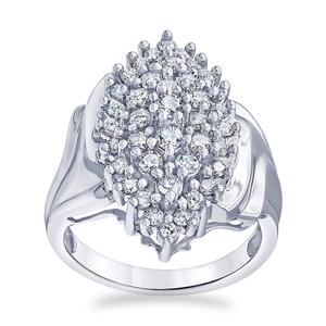 Nova Star(R) Sterling Silver 1ctw. Lab Grown Diamond Statement Ring