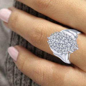 Nova Star(R) Sterling Silver 1ctw. Lab Grown Diamond Statement Ring alternate view