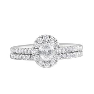 Nova Star(R) 14kt. White Gold 1ctw. Lab Grown Diamond Oval Ring alternate view