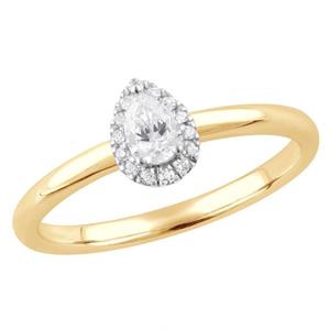 Nova Star(R) 10kt. Yellow Gold 1/4ctw. Lab Grown Diamond Pear Ring alternate view