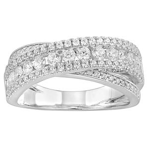 Nova Star(R) Sterling Silver 1 1/5ctw. Lab-Grown Diamond Ring