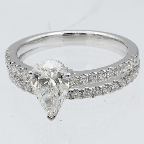 Nova Star(R) 14kt. White Gold 1 1/2ctw. Lab Grown Diamond Pear Ring