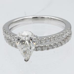 Nova Star(R) 14kt. White Gold 1 1/2ctw. Lab Grown Diamond Pear Ring