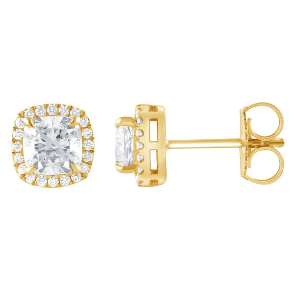 Nova Star(R) Yellow Gold 1 1/2ctw. Lab Grown Diamond Plus Earrings alternate view