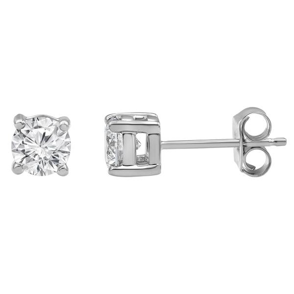 Nova Star(R) White Gold Diamond Solitaire Stud Earrings