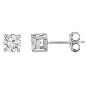 Nova Star(R) White Gold Diamond Solitaire Stud Earrings