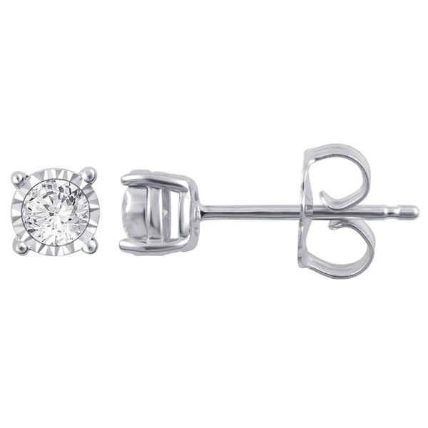 Nova Star(R) Sterling Silver Lab Grown Diamond Stud Earrings