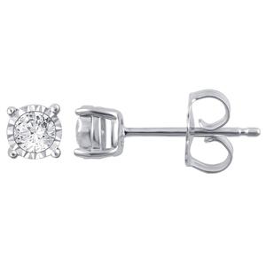 Nova Star(R) Sterling Silver Lab Grown Diamond Stud Earrings