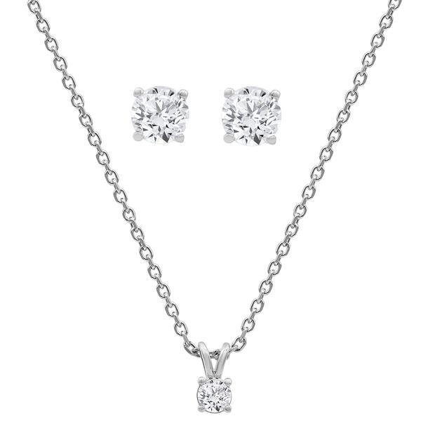 Nova Star(R) Sterling Silver 1ctw. Lab Grown Diamond Set