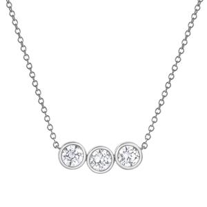 Nova Star(R) 14kt. White Gold 1ctw. Lab Grown Diamond Necklace