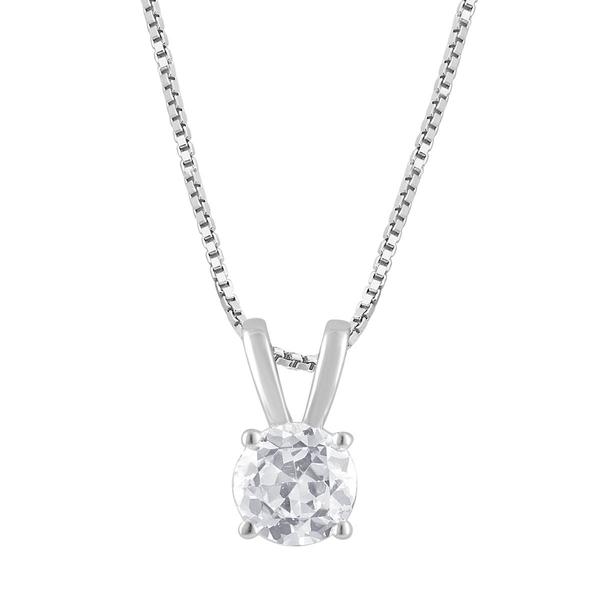 Nova Star(R) White Gold Lab Grown Diamond Solitaire Pendant
