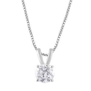 Nova Star(R) White Gold Lab Grown Diamond Solitaire Pendant