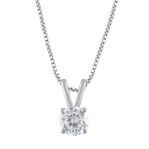 Nova Star(R) White Gold Lab Grown 3/4ctw. Diamond Solitaire Pendant