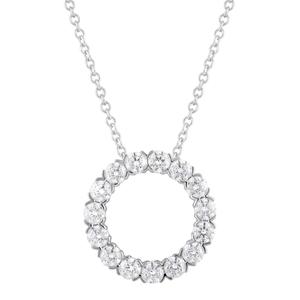Nova Star(R) 14kt. White Gold Lab Grown Diamond Circle Pendant